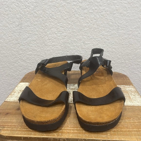 NAOT Pamela Black Leather Sandals Size 12 - Picture 3 of 7
